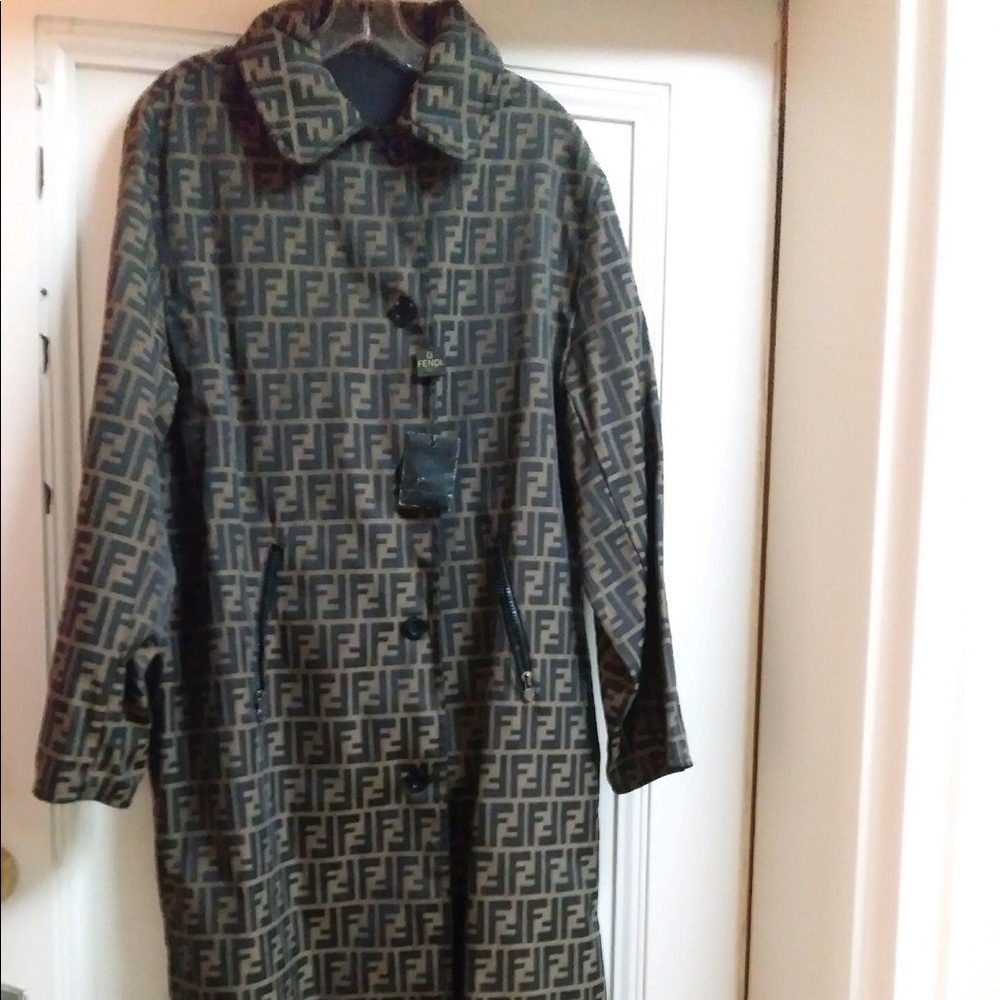 "SOLD" Vintage Fendi Zucca Print Reversible Duster